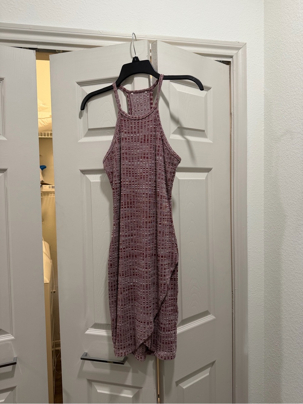 Women's Mauve Knit Halter Dress